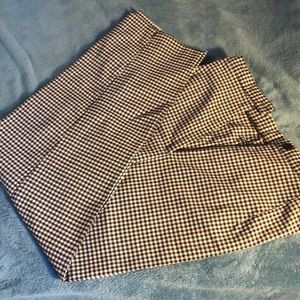 ABStudio black & white checked ankle pant/crop